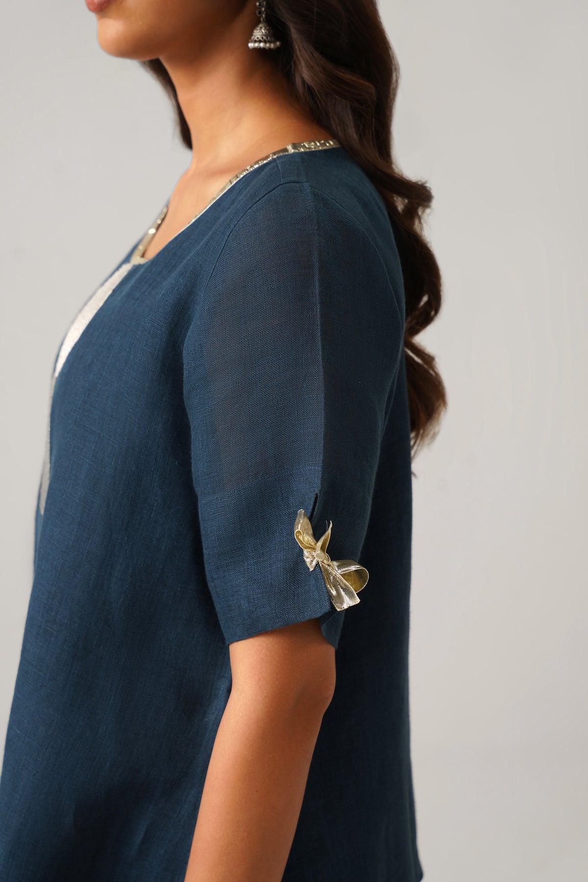 The Jhankaar Sapphire Blue Cape Set