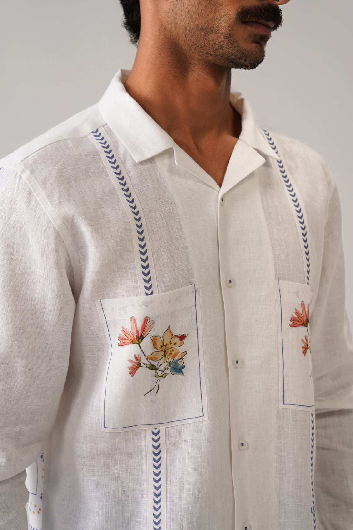 The Phulwari Bouquet Print Linen Shirt