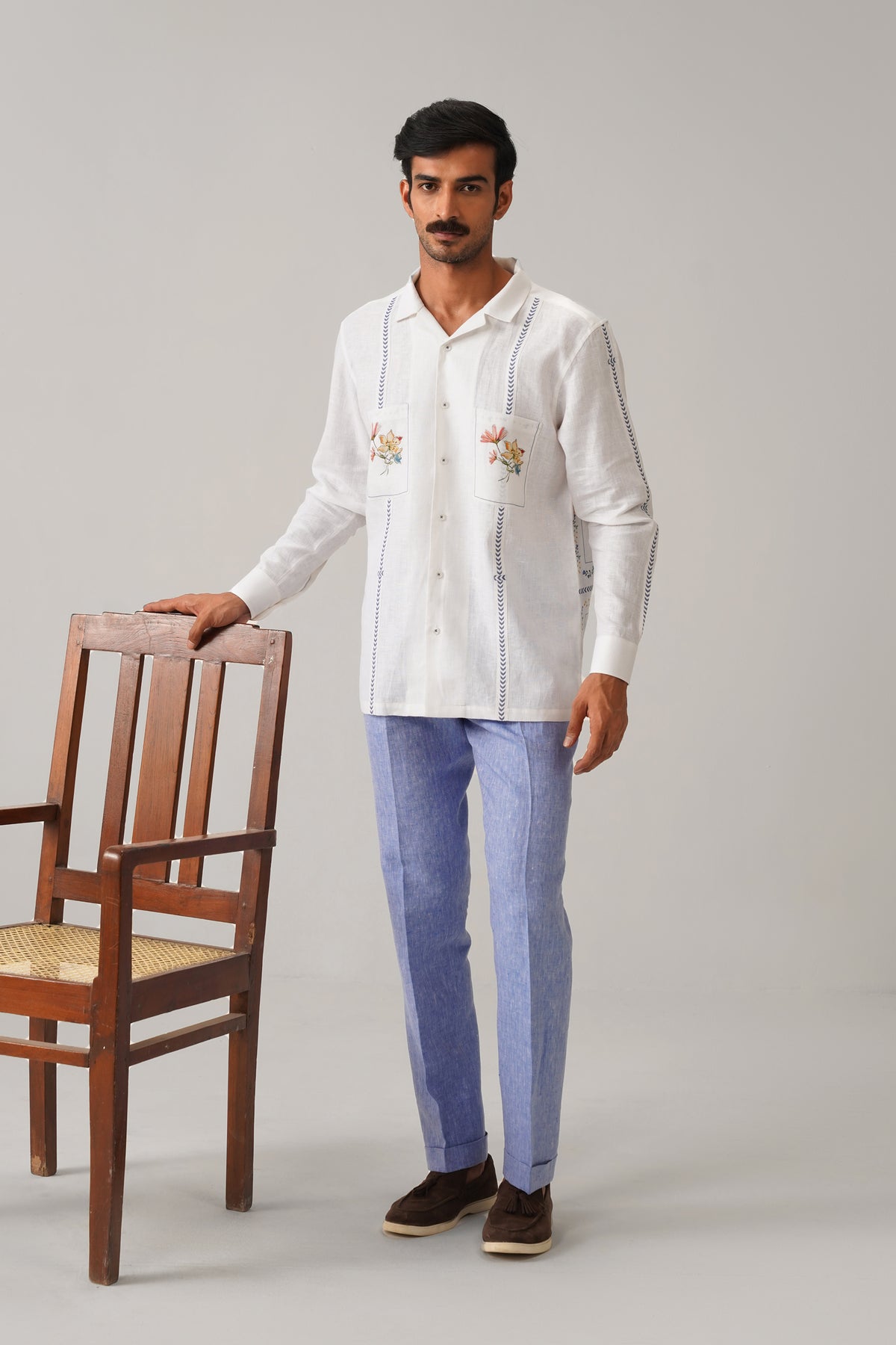 The Phulwari Bouquet Print Linen Shirt