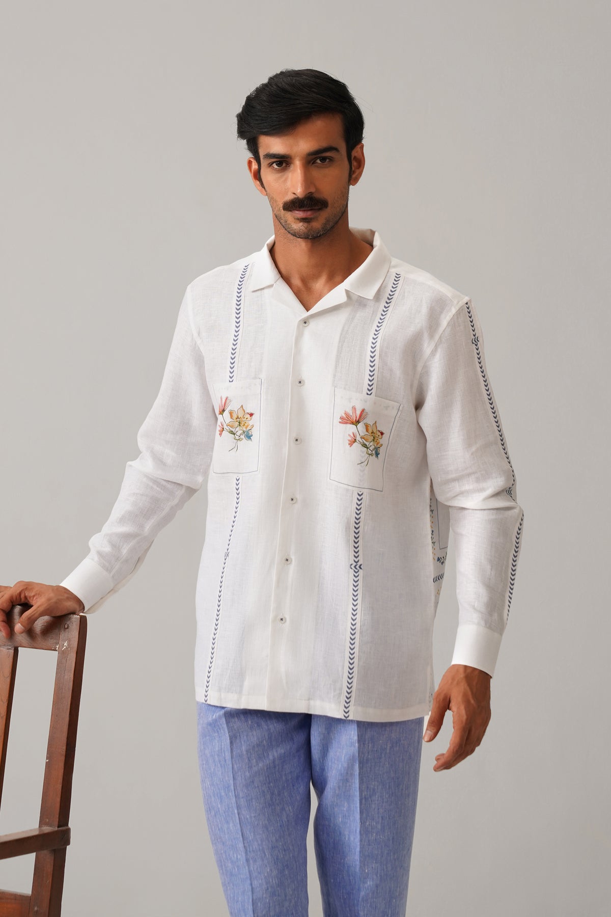 The Phulwari Bouquet Print Linen Shirt