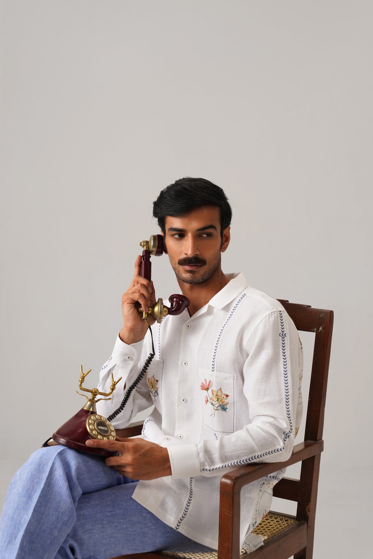 The Phulwari Bouquet Print Linen Shirt