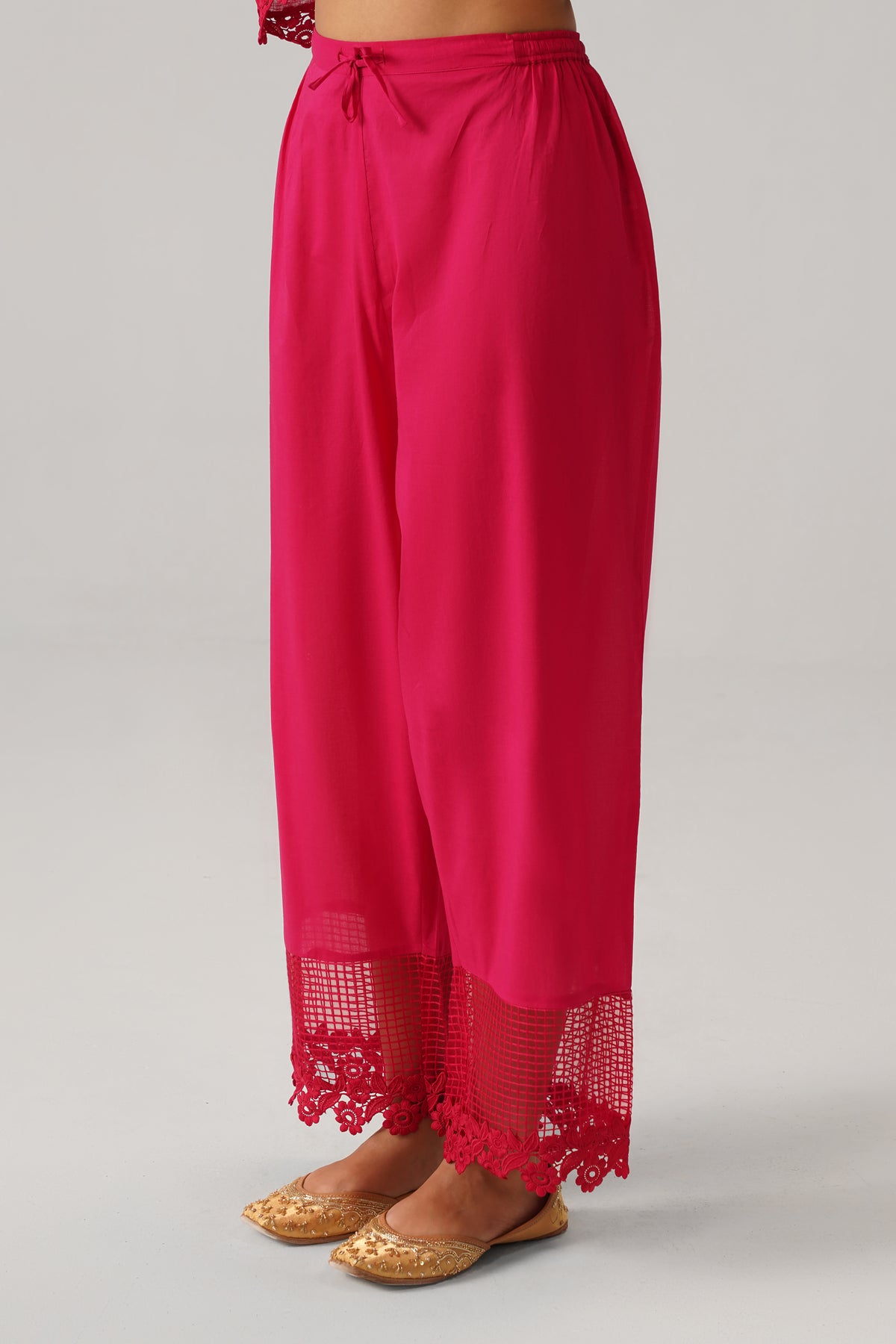 The Inayat Fuchsia Pink Gauze Linen Kurti