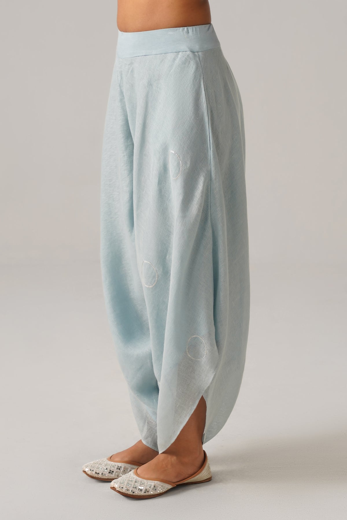 The Firdaus Light Blue Gauze Linen Cape
