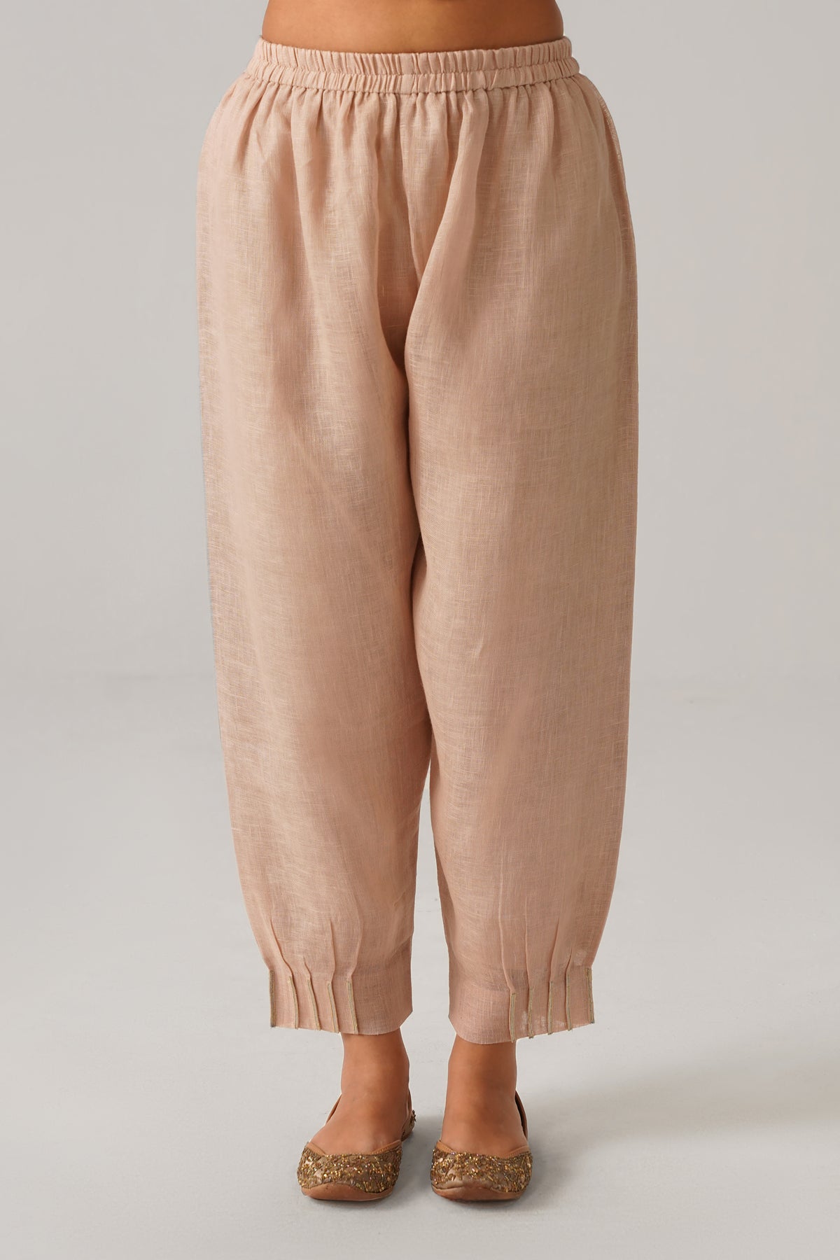 The Sitaara Champagne Gauze Linen Kurti