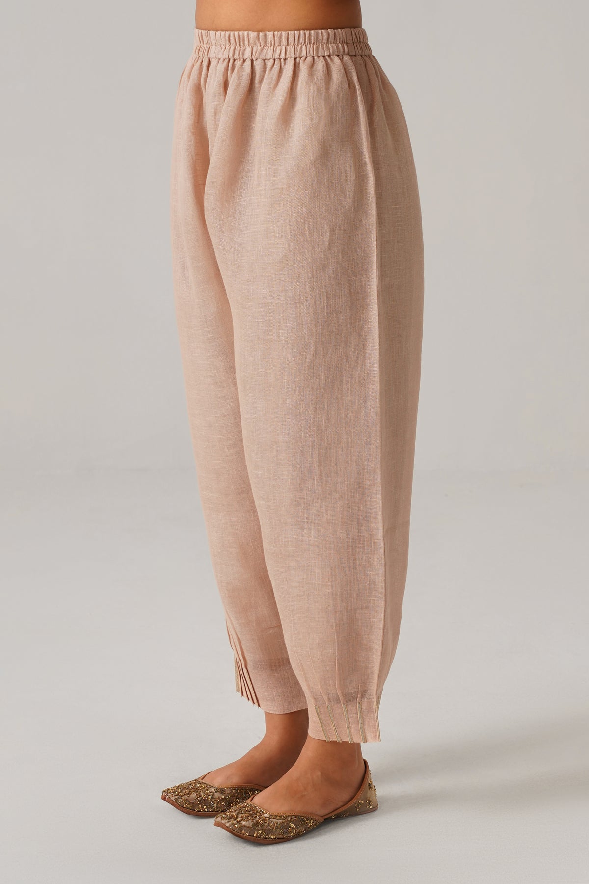 The Sitaara Champagne Gauze Linen Kurti