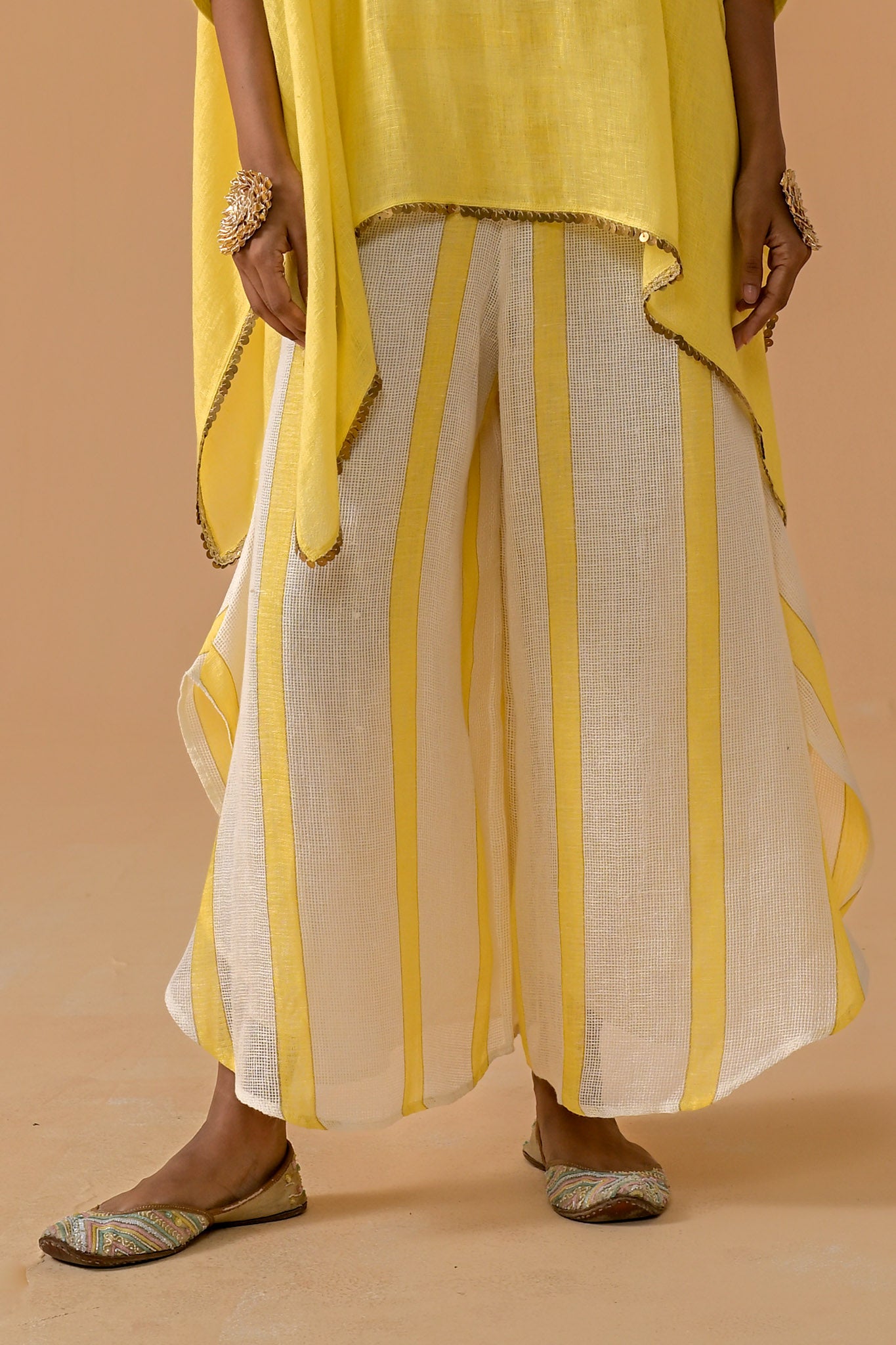 Drama Queen Palazzo - Yellow Stripe