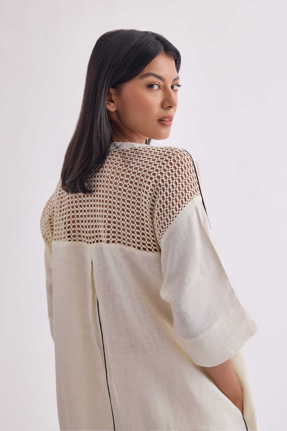 The Nishitha Kurta Set - Cream