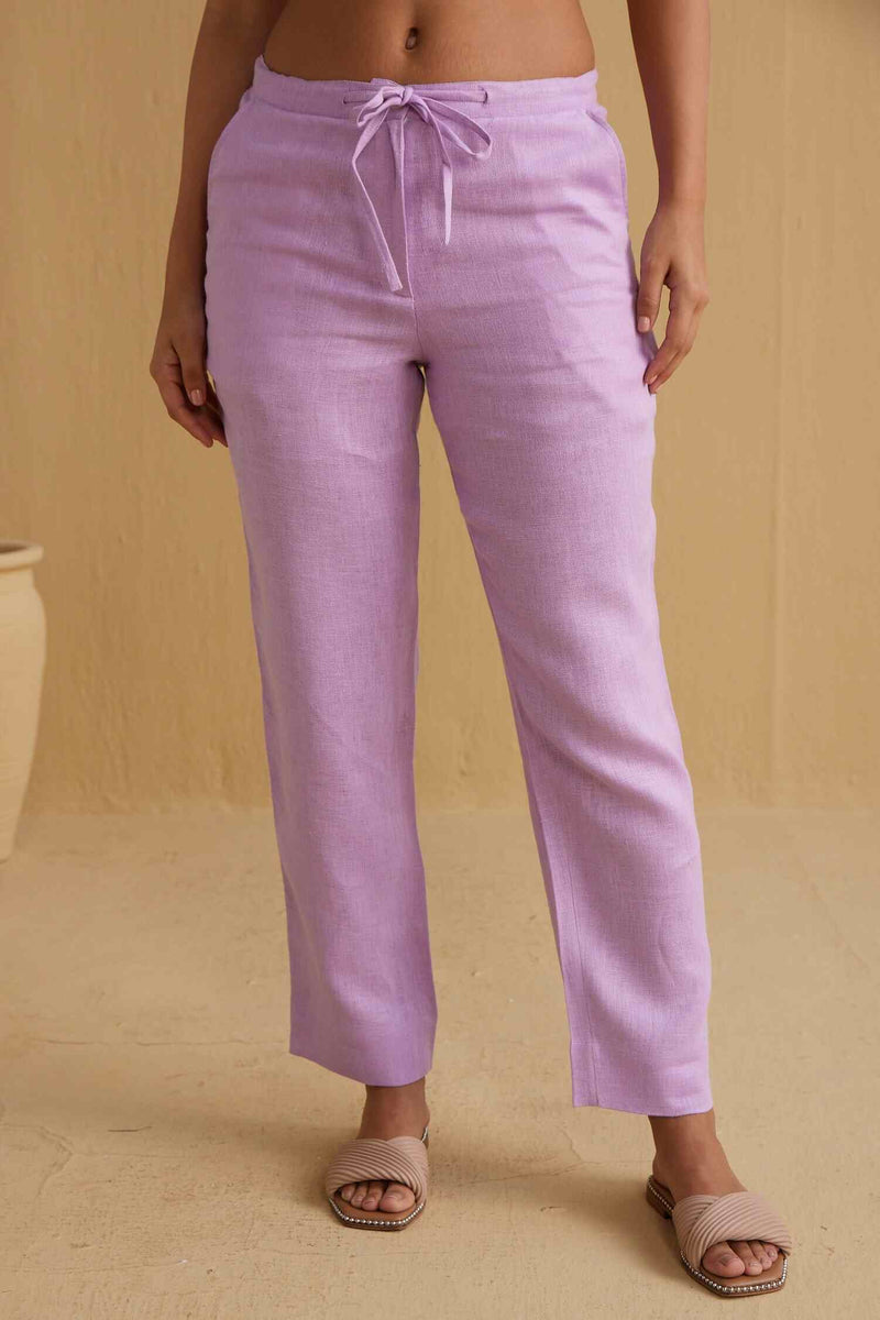 The Lucid Iris Drawstring Linen Pants