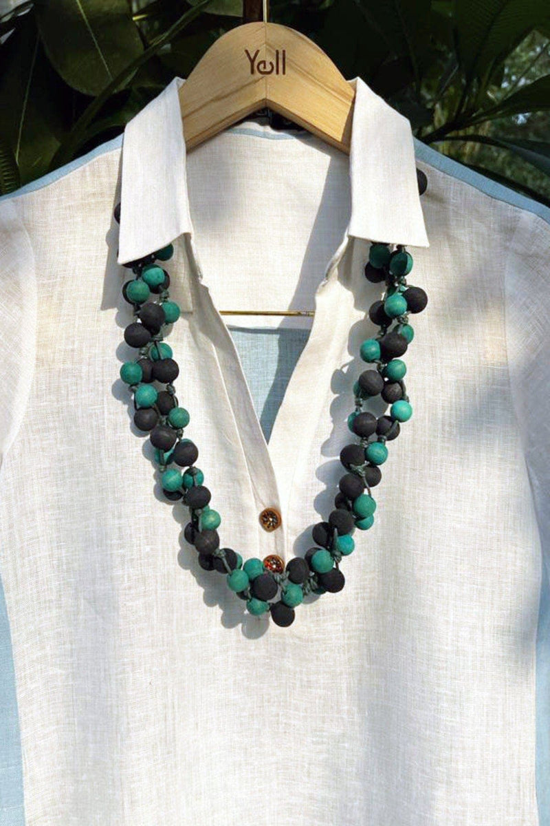 Sky In Knots Necklace - Turquoise Blue