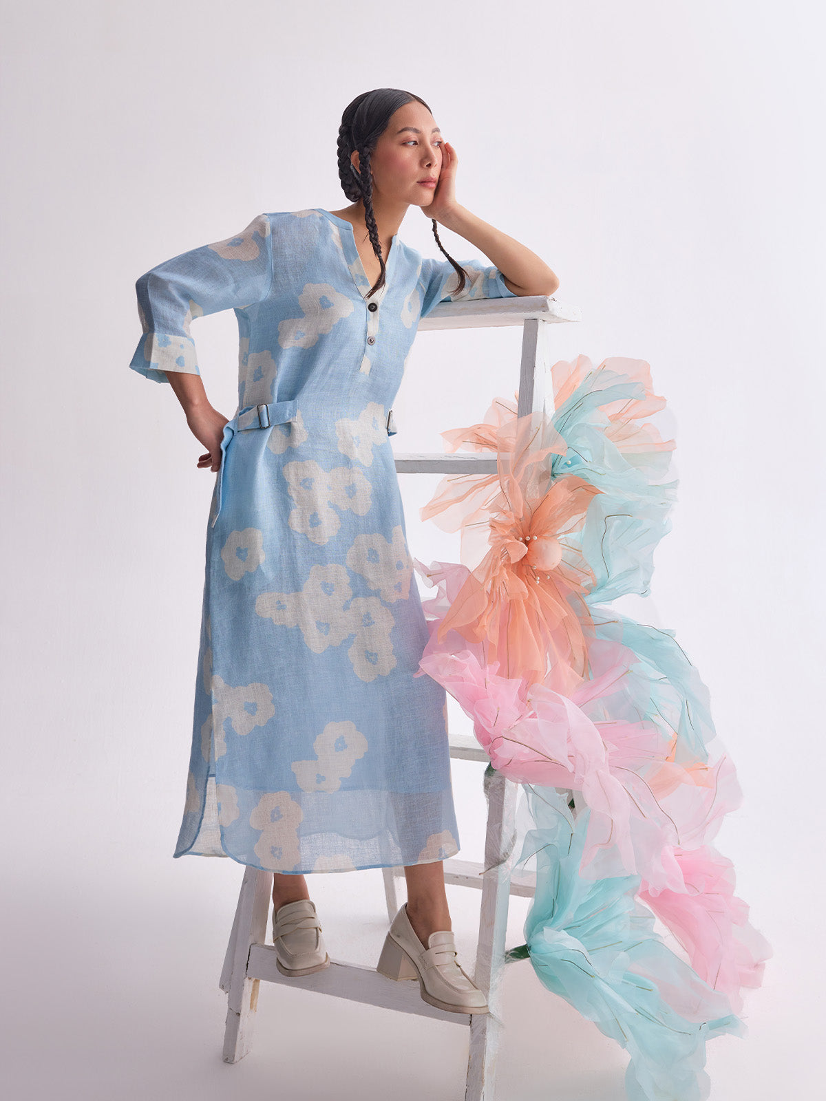 The Kanta Dress - Blue Poppy
