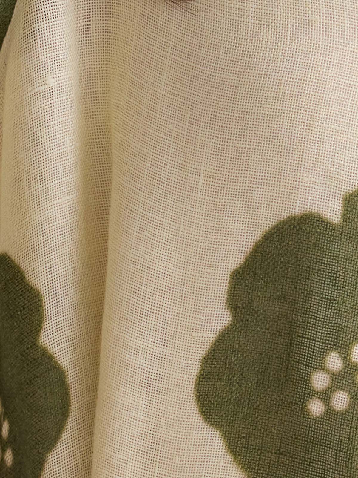 The Khuskhus Linen Dress - Green Poppy