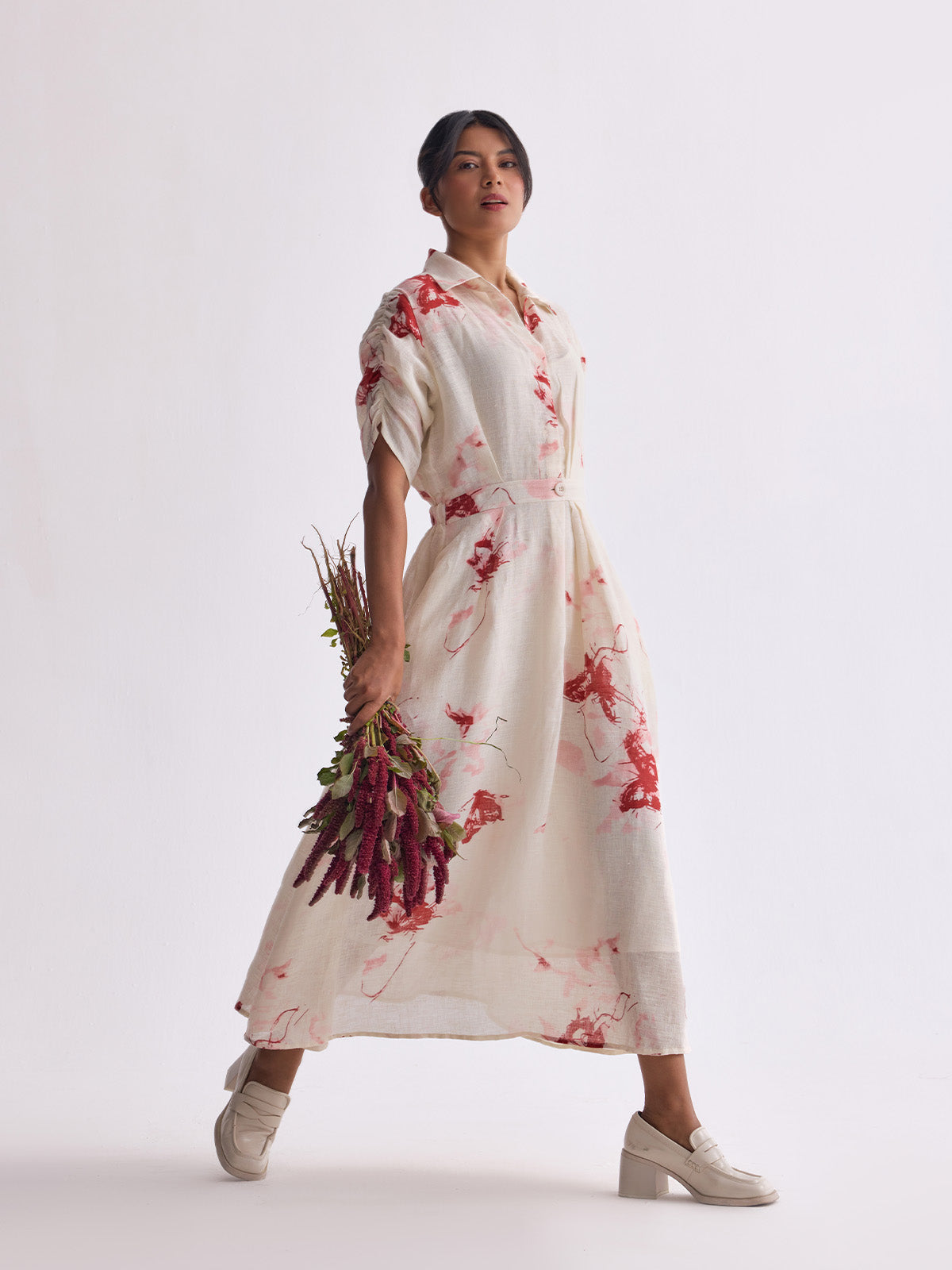 The Titli ki Sakhi Linen Dress - Butterfly
