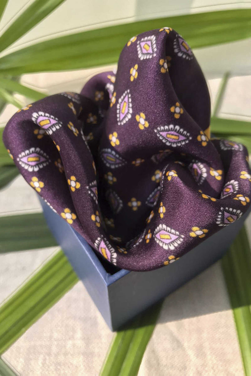 The Capital Pocket Square - Purple