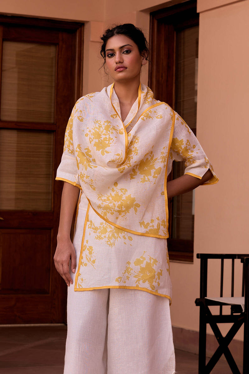 The Cassia Mango Delight Gauze Linen Cape