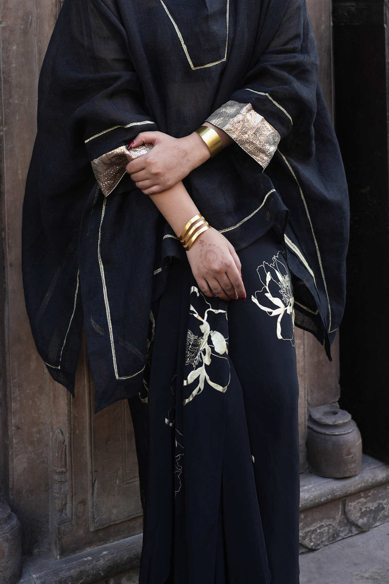 The Black Chulbuli Festive Crepe Dhoti