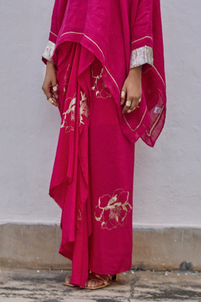The Chulbuli Pink Linen Dhoti