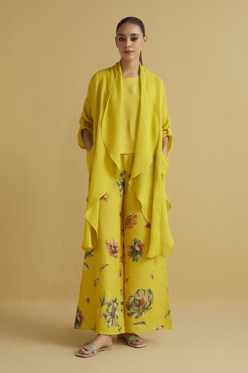 The Daffodil Yellow Linen Cape (Only Cape)