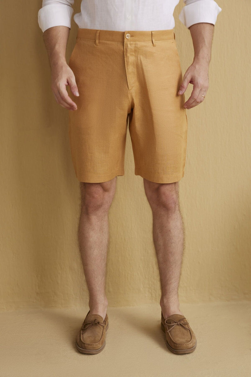 The Fernando Golden Linen Shorts