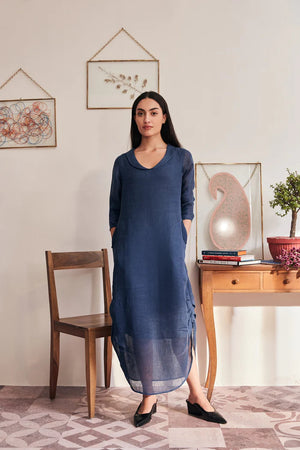 The Iris Dress - Navy Blue