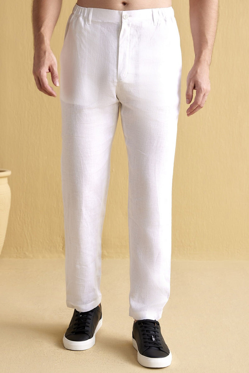 The Jayson White Linen Pyjamas