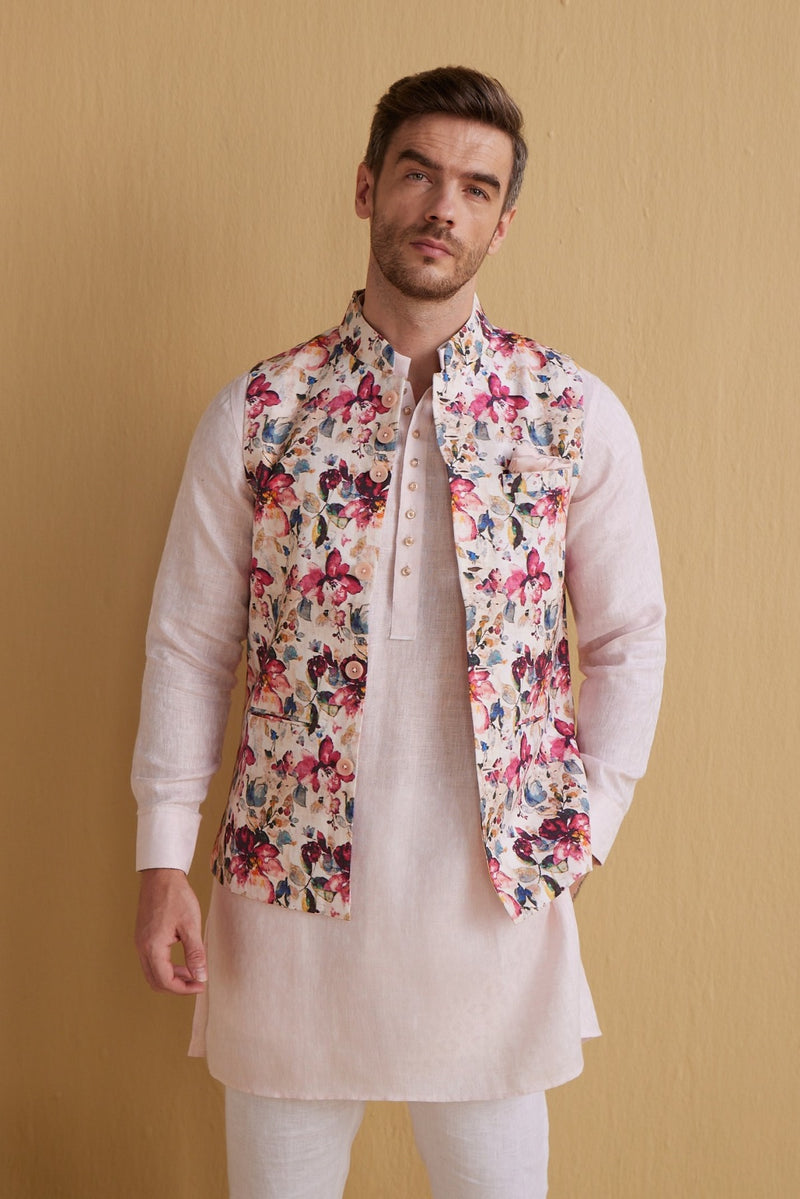 The Shahan Magnolia Linen Coat