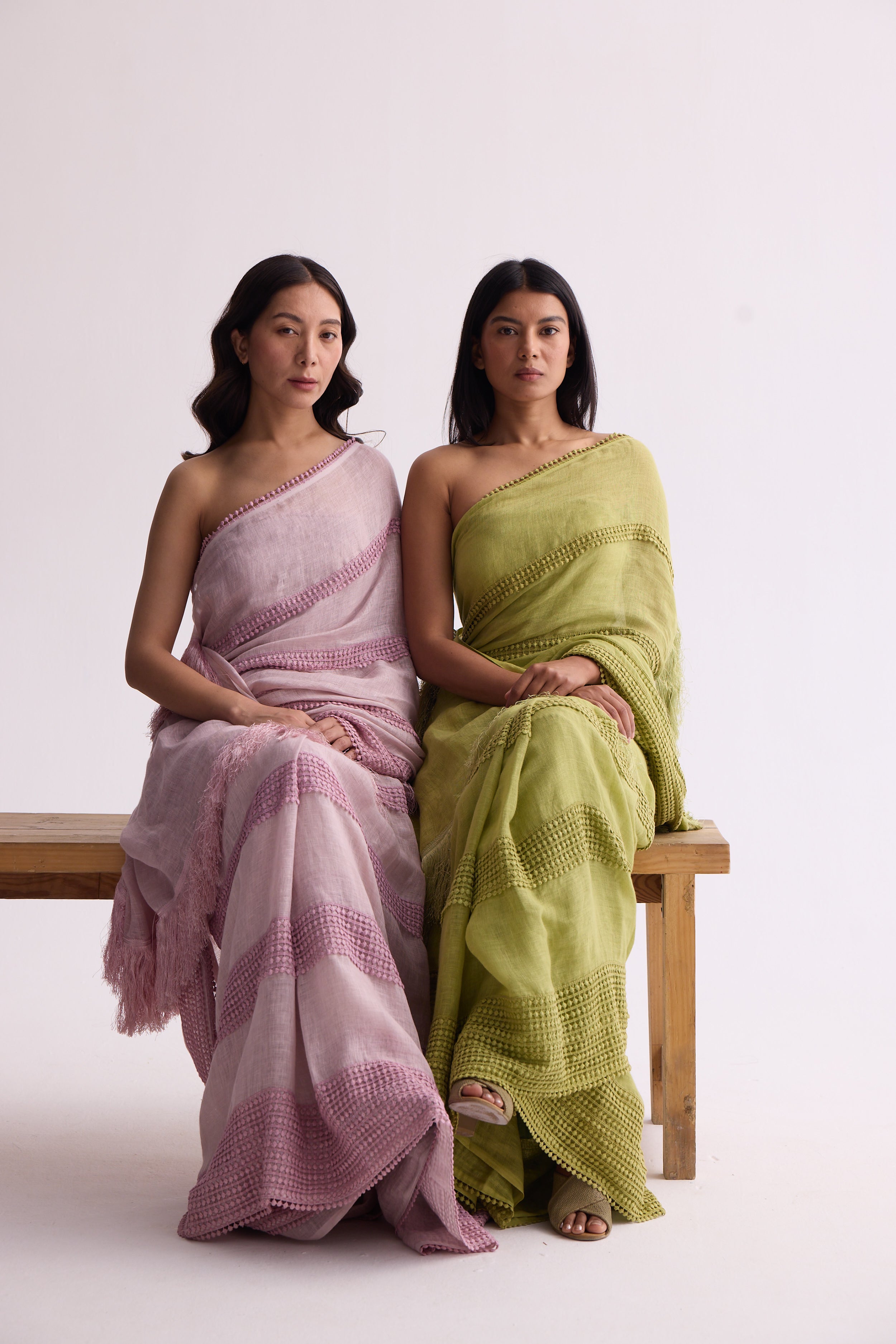The Mallika-e-Bahaar Light Green Saree