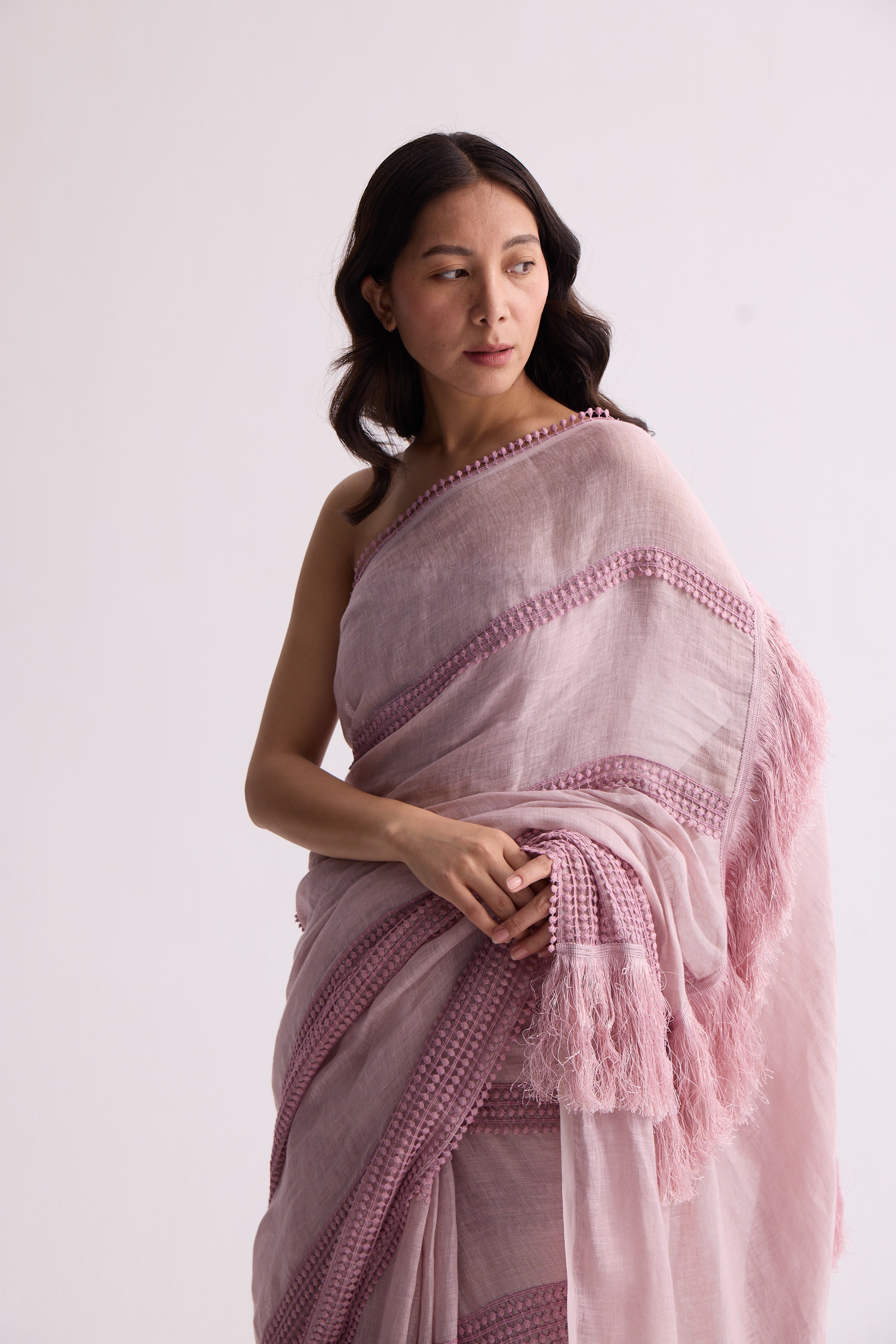 The Mallika-e-Bahaar Lavender Saree