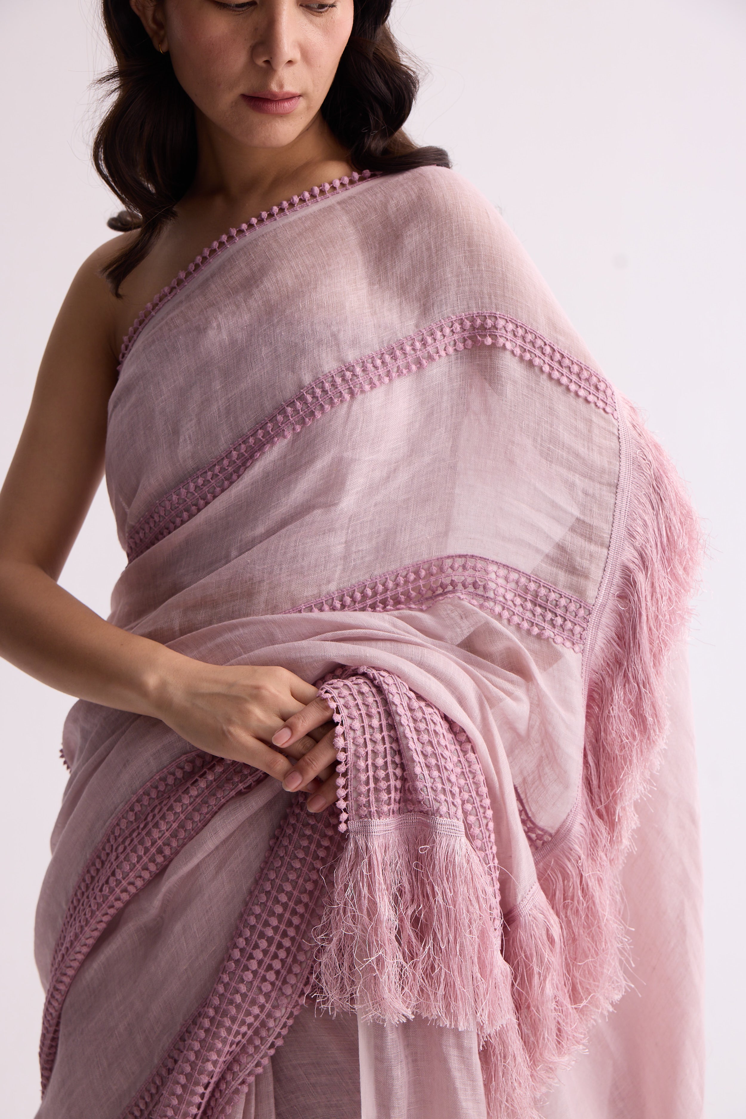 The Mallika-e-Bahaar Lavender Saree