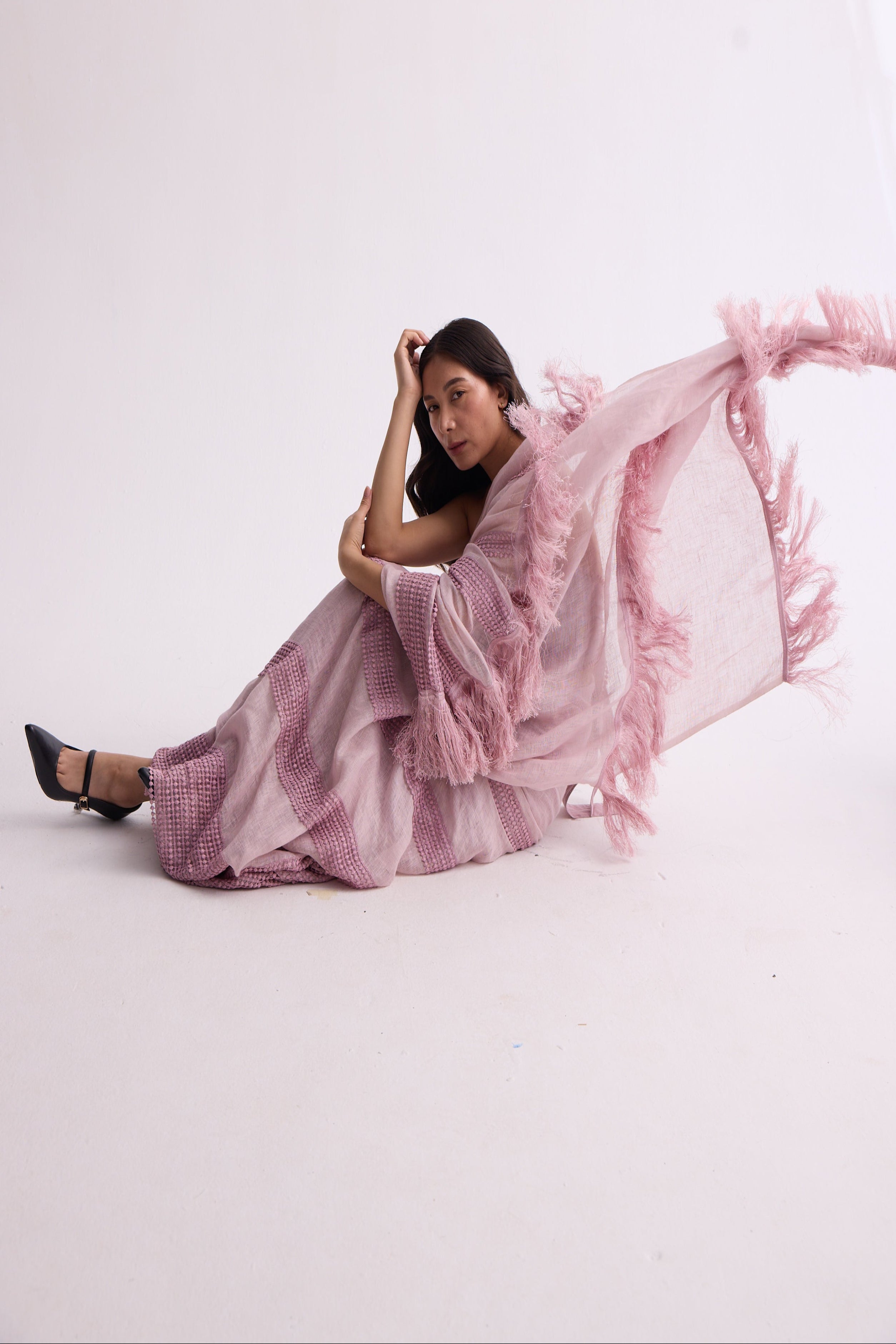 The Mallika-e-Bahaar Lavender Saree
