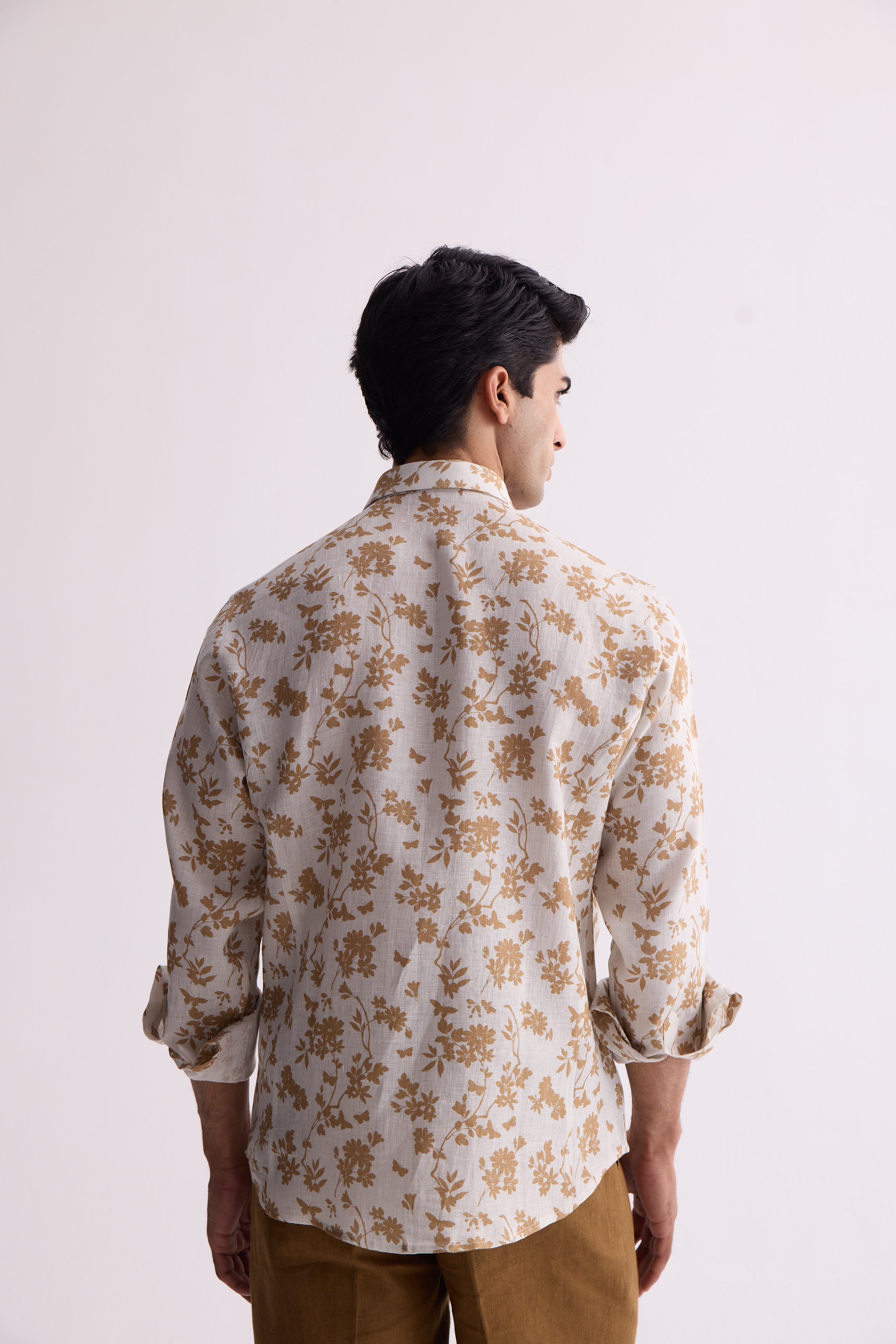The Prabhaat Shirt Brown Leaf