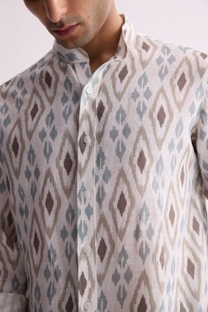 The Tantav Brown Ikat Shirt