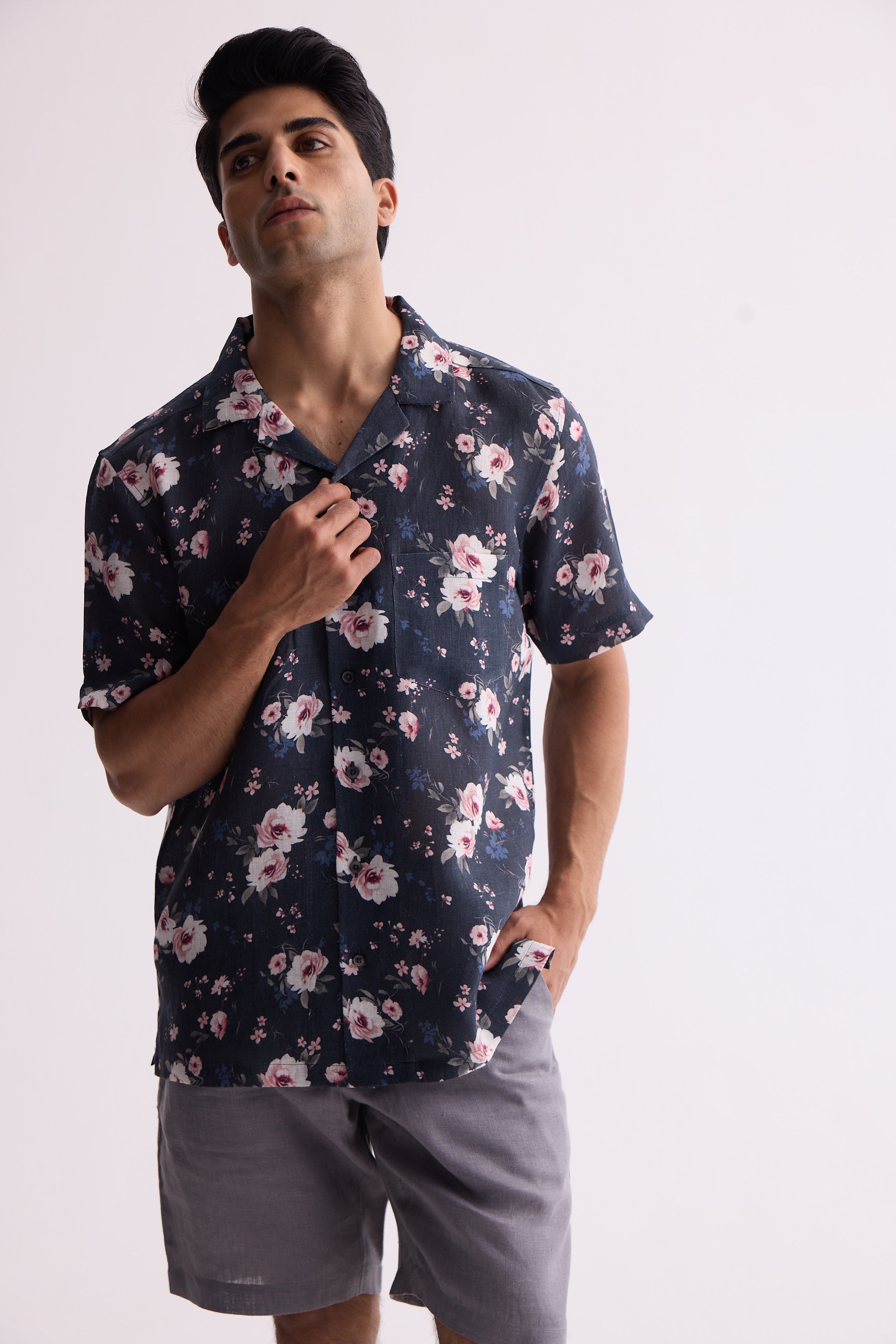 The Neeran Pink Flower Shirt