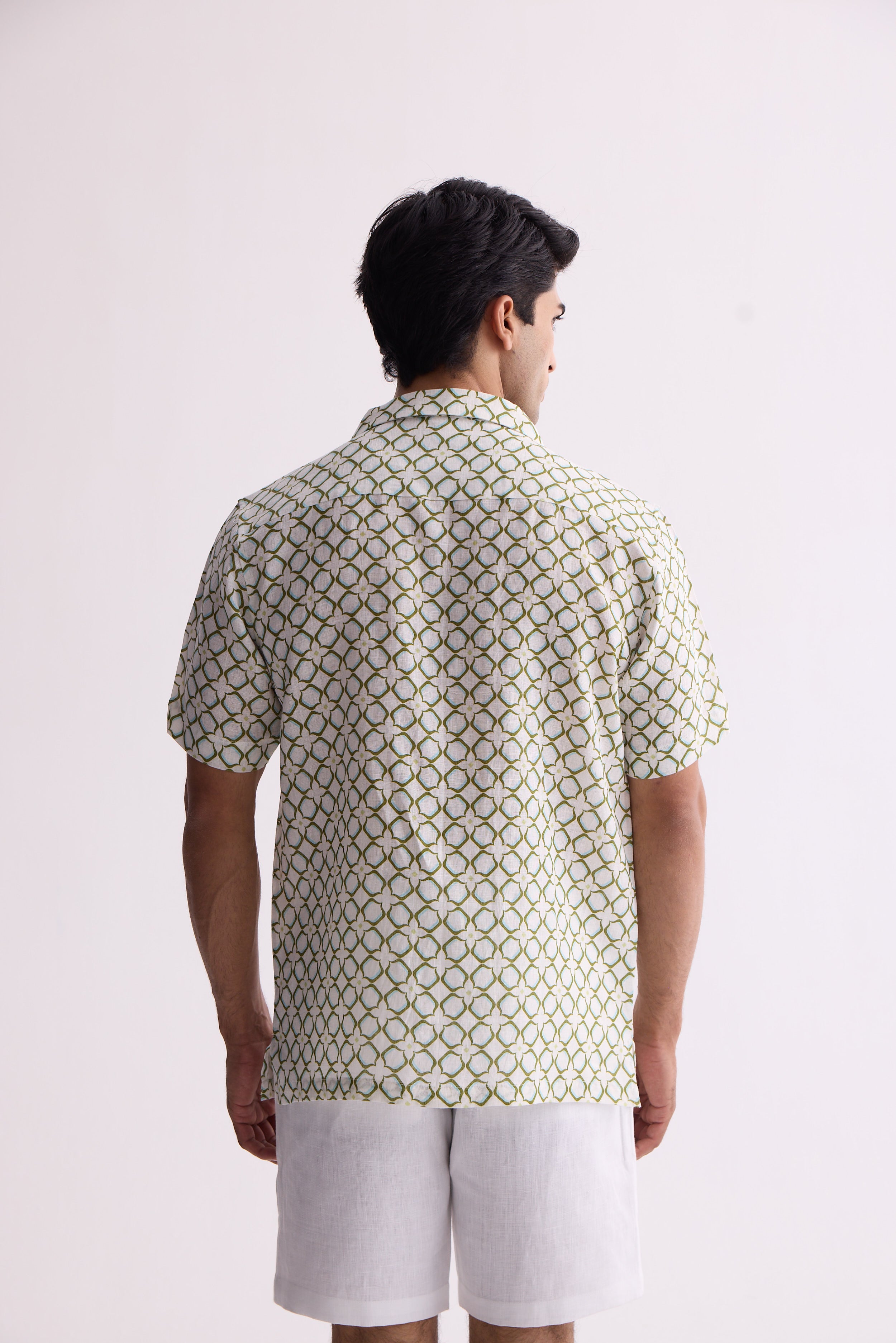 The Neeran Green Flower Shirt