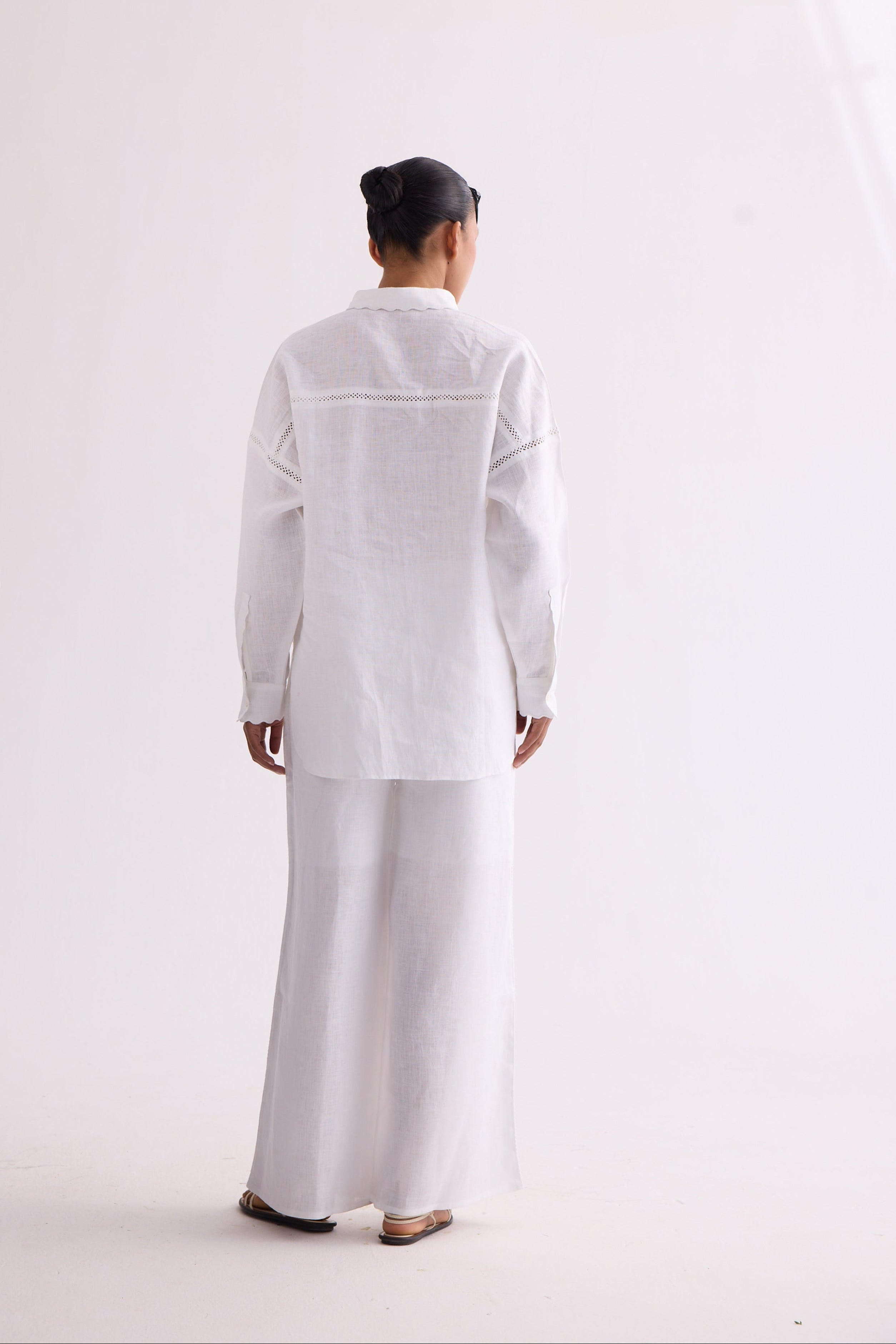 The Batooni White Linen Shirt