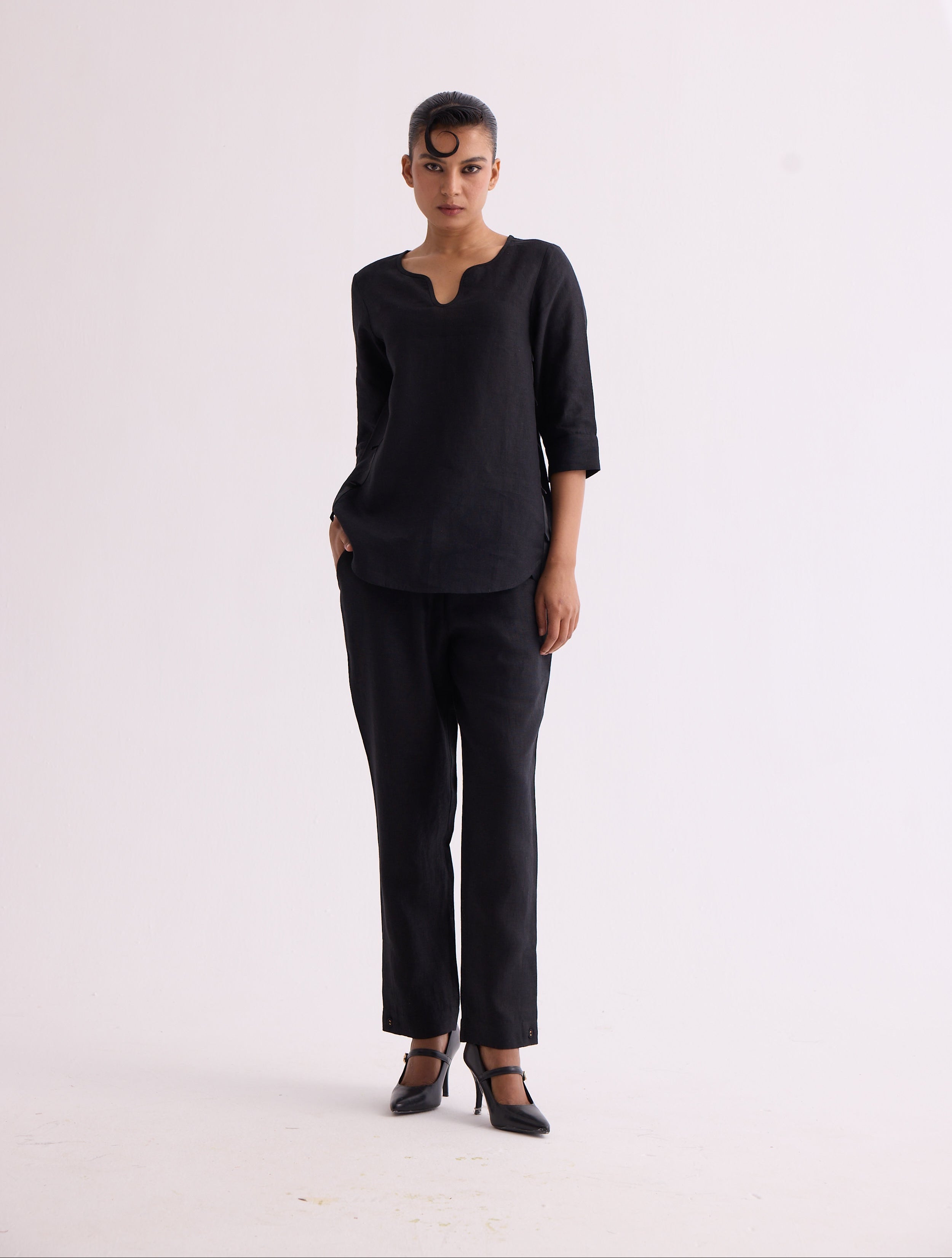 The Taal Kurta Set - Black