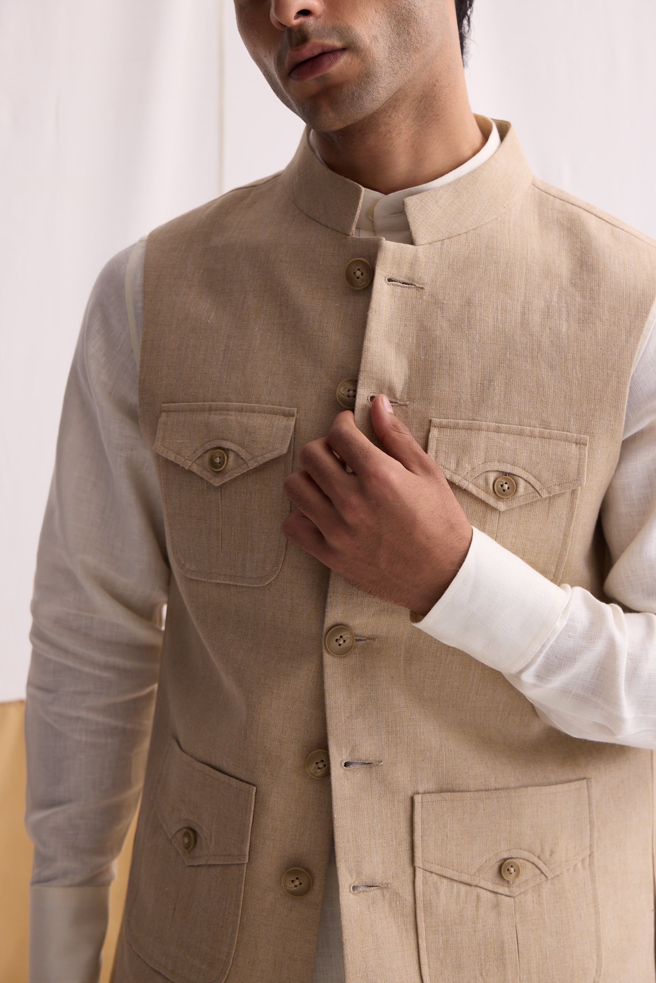 The Cormac Queensland Linen Waist Coat