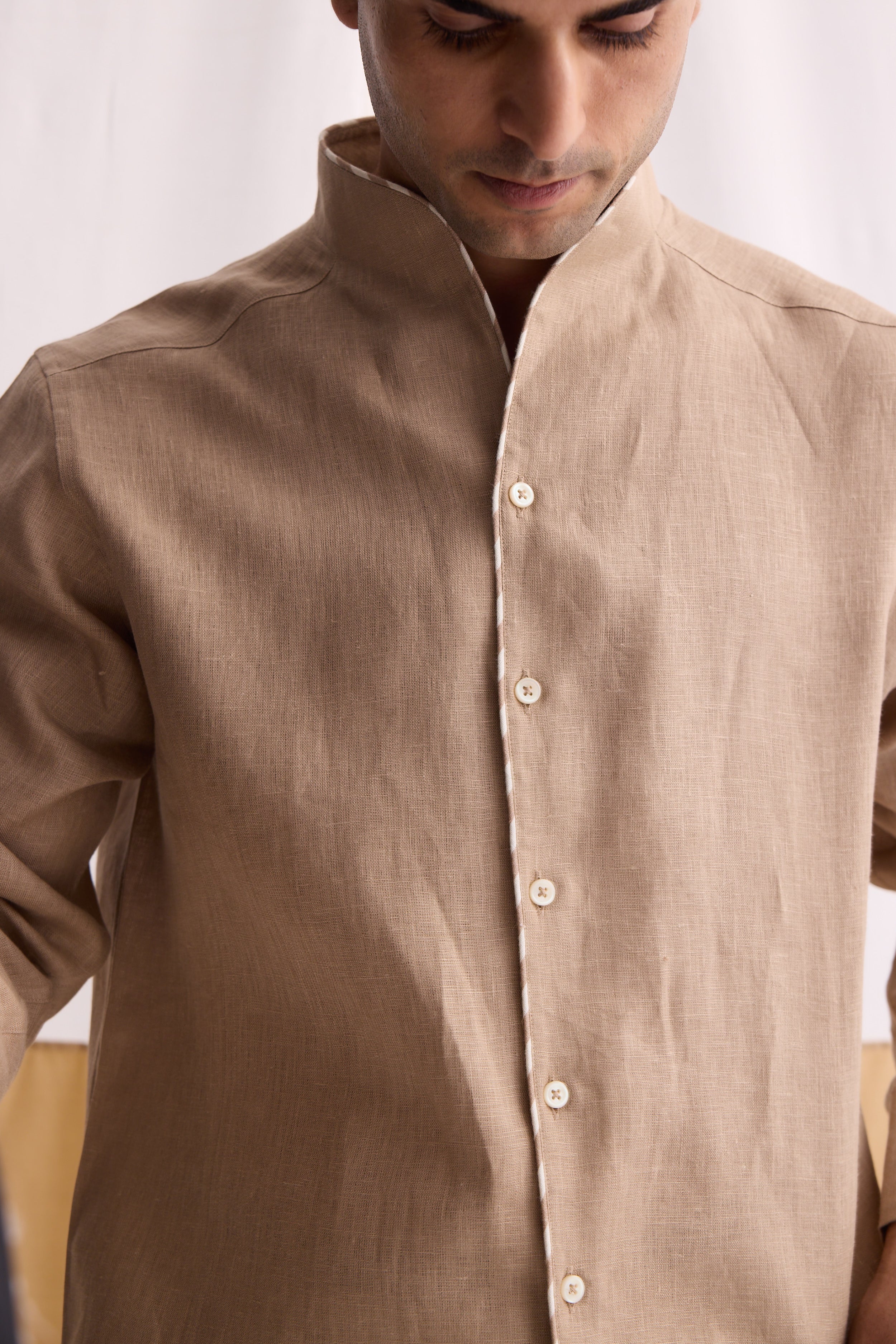 The Corey Sand Linen Shirt
