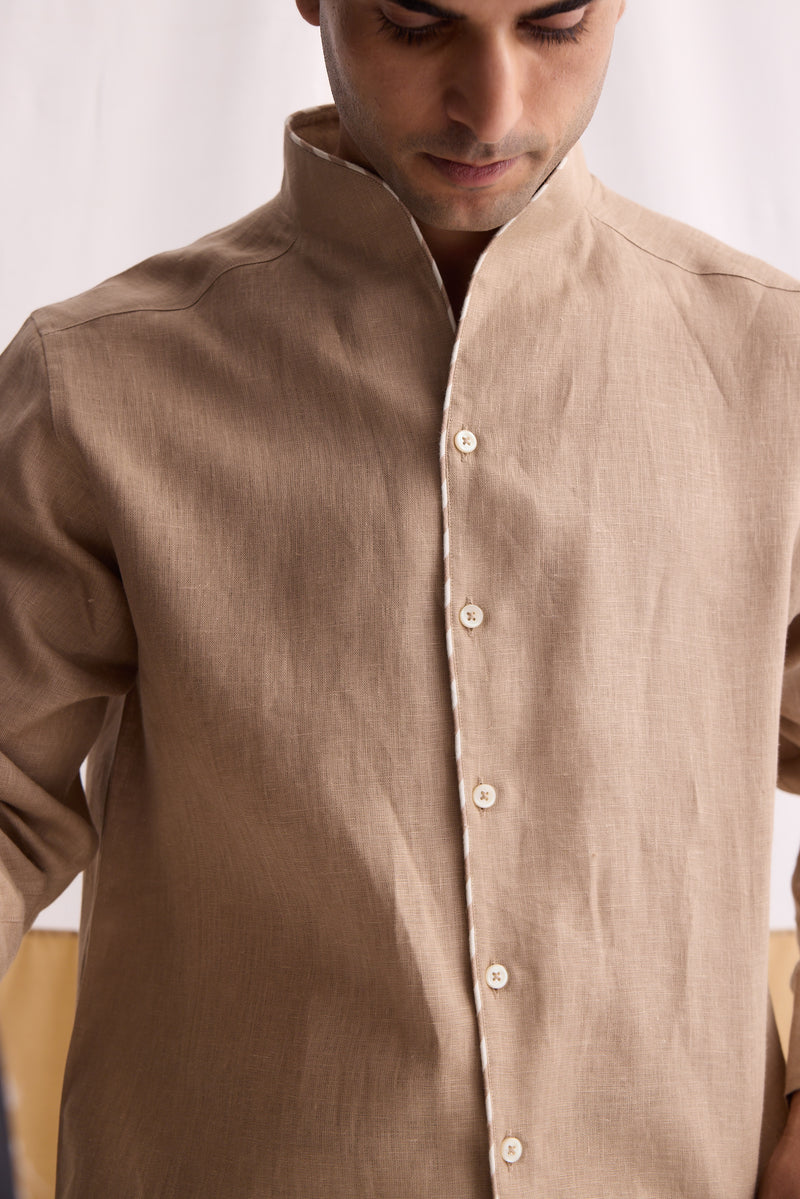 The Corey Sand Linen Shirt