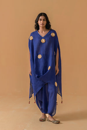 Patakha Cape Set - Cobalt Blue