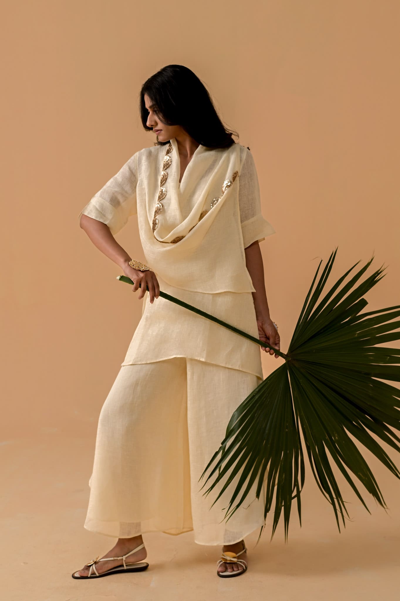 Boho Banno Cape Set - Cream