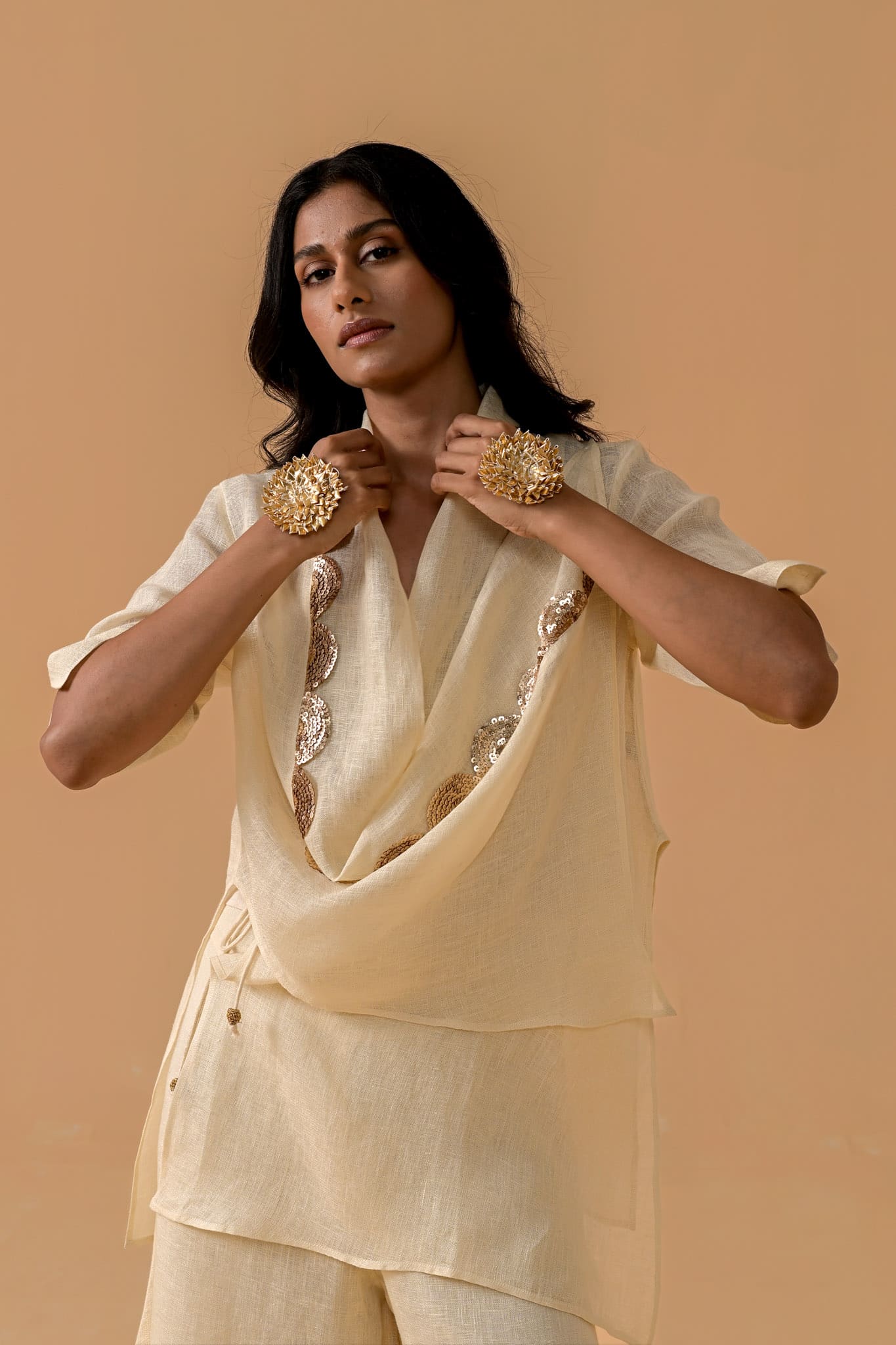 Boho Banno Cape Set - Cream
