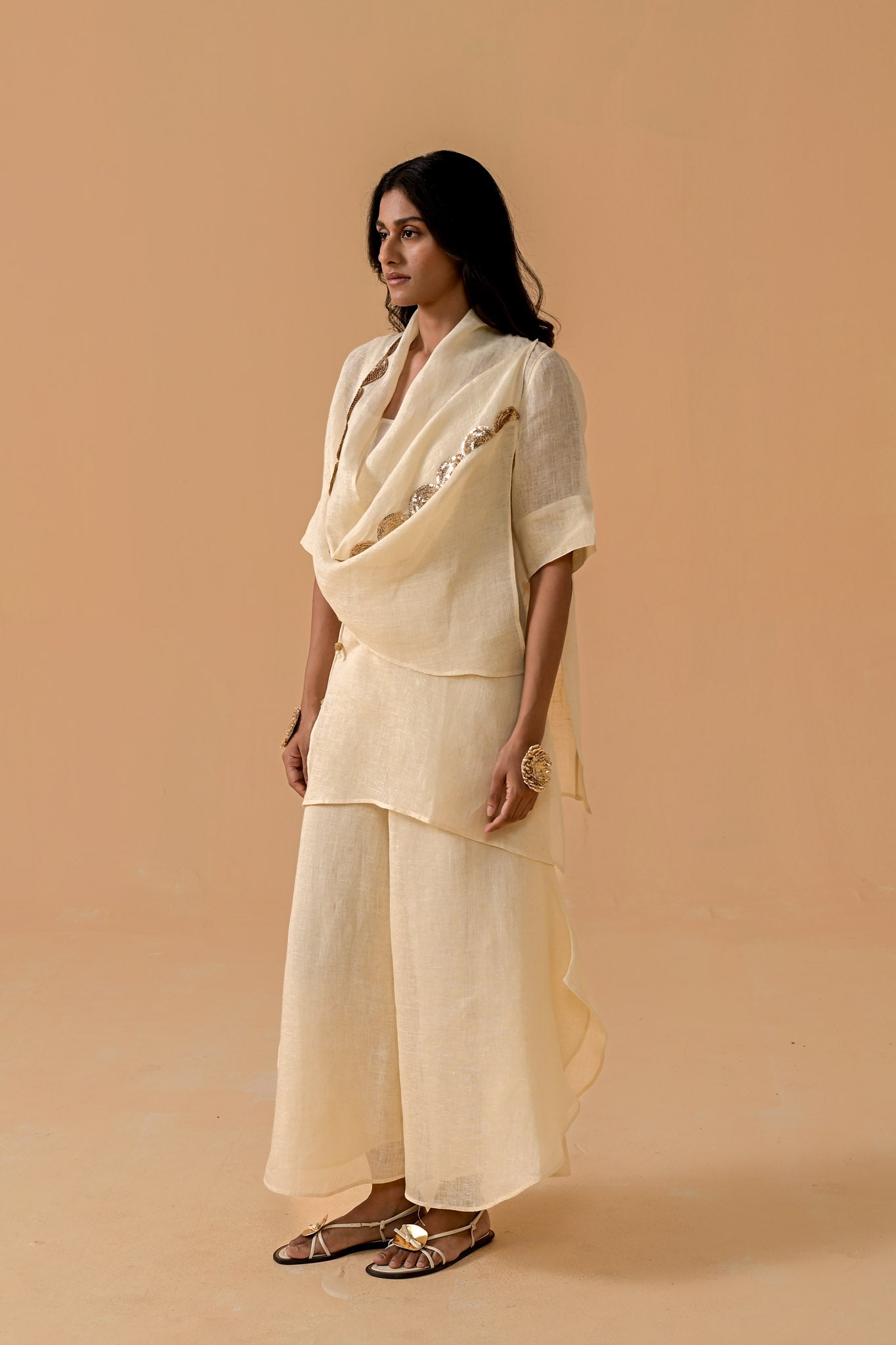 Boho Banno Cape Set - Cream