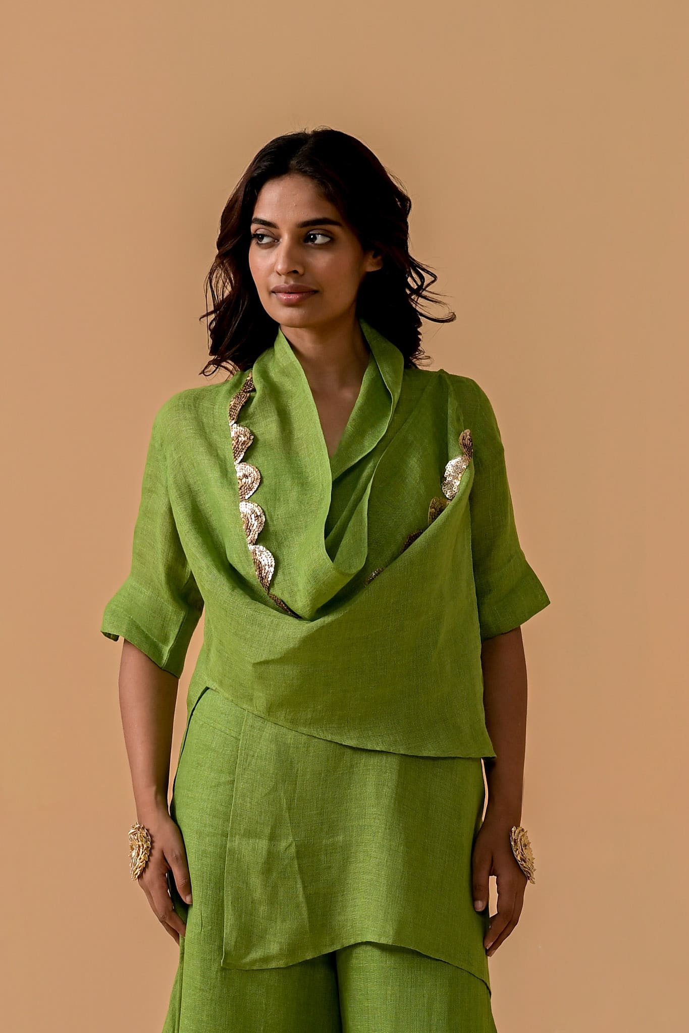 Boho Banno Cape Set - Dark Green