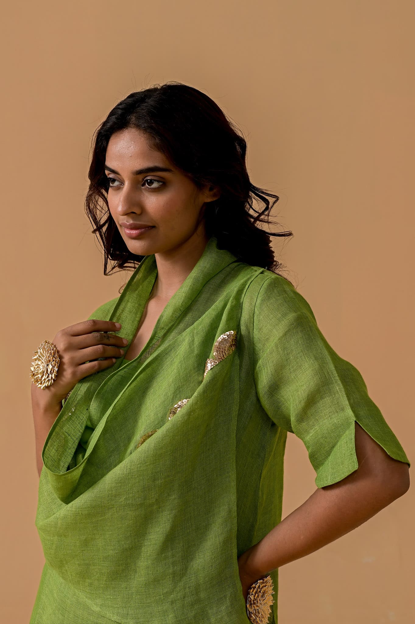 Boho Banno Cape Set - Dark Green