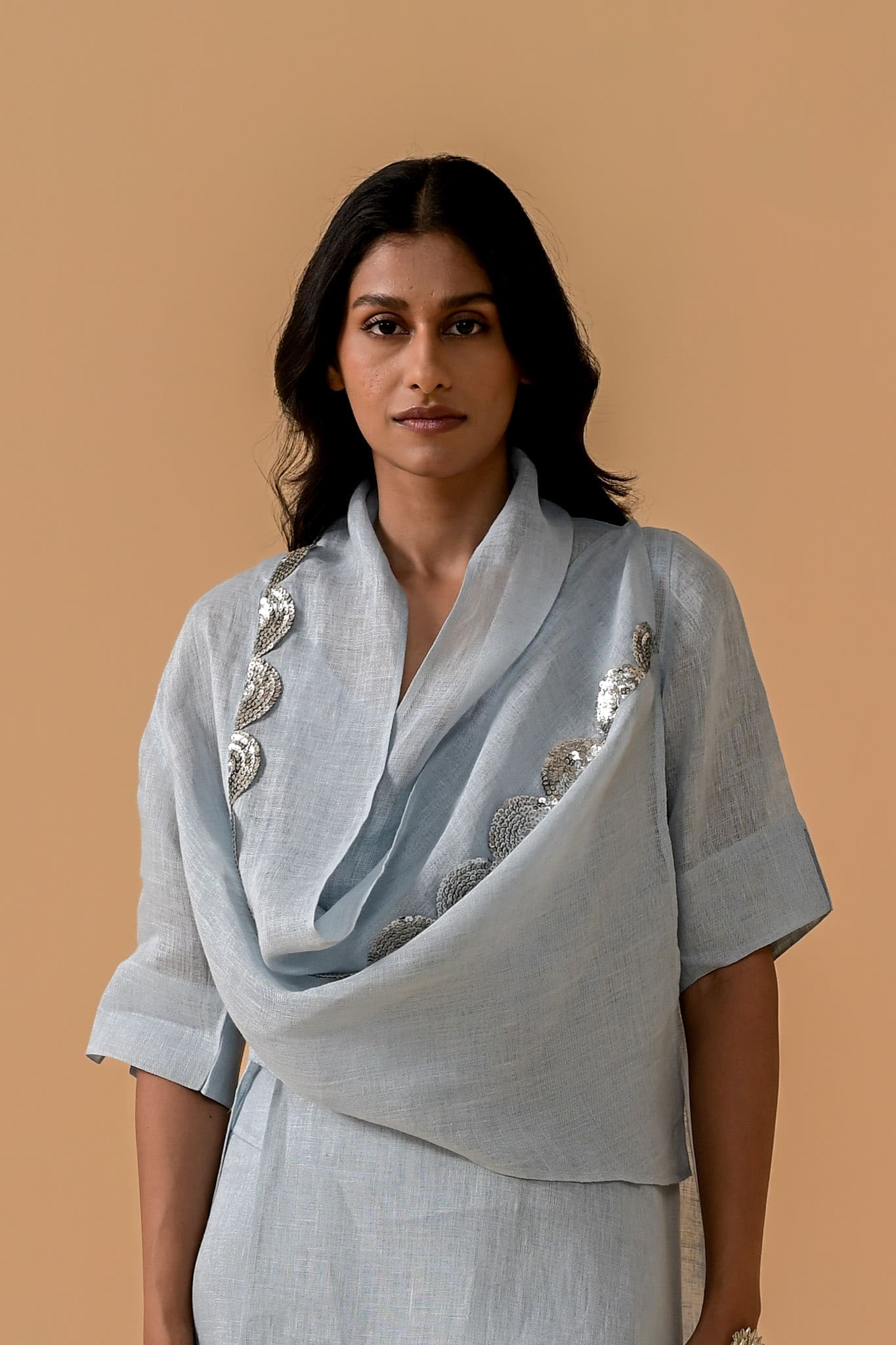 Boho Banno Cape Set - Light blue
