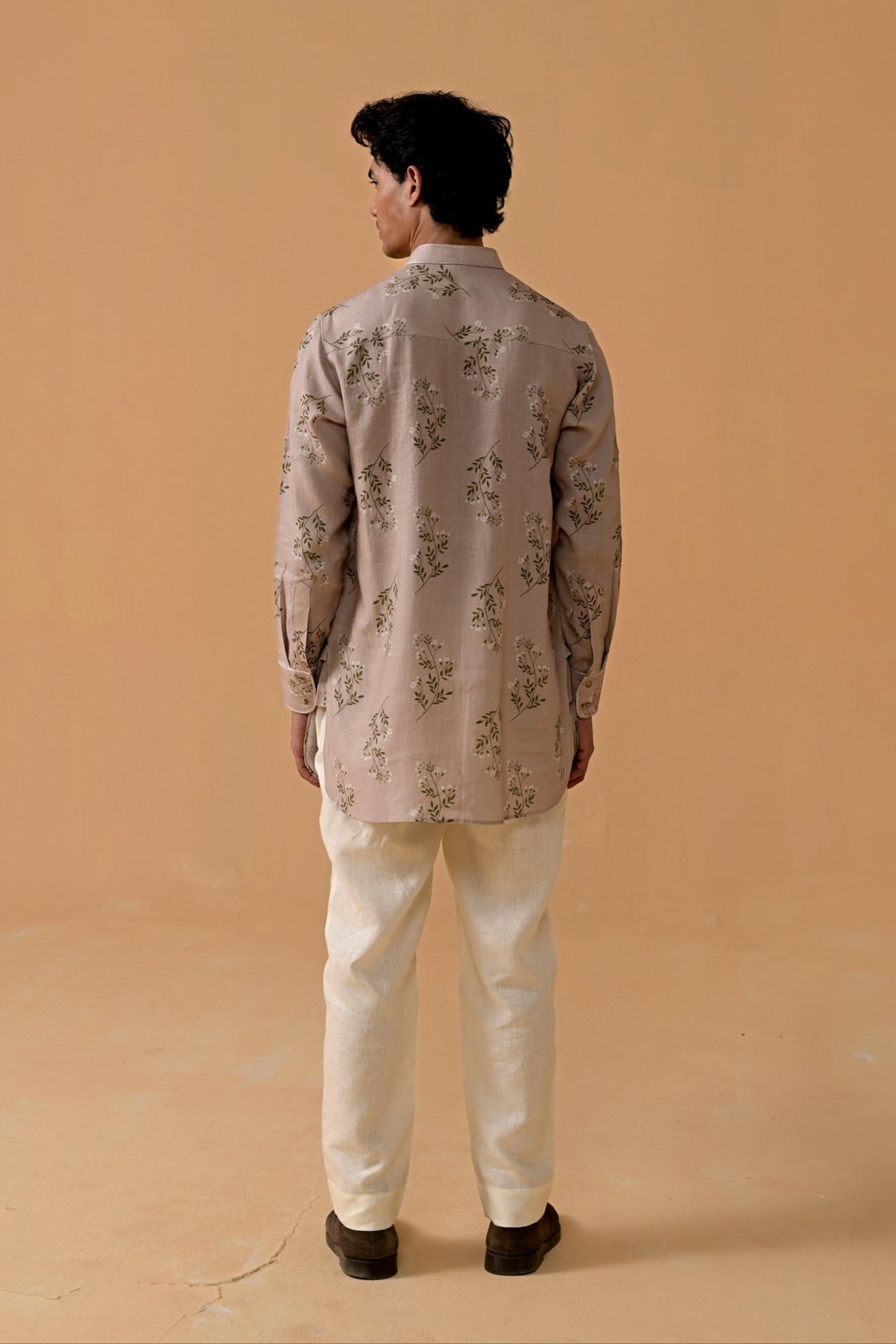 Nawabi Nights Kurta - Ivory Floral