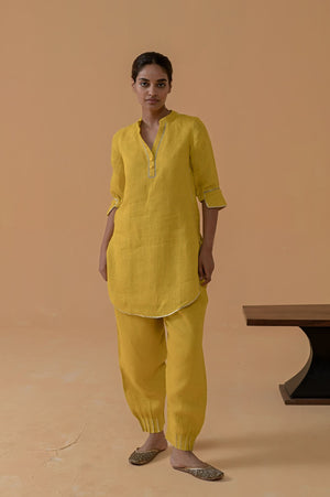 Patola Poise Kurta Set -  Mustard