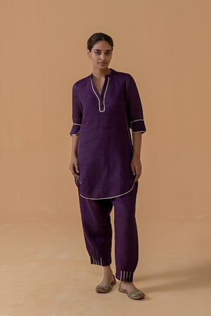 Patola Poise Kurta Set - Purple