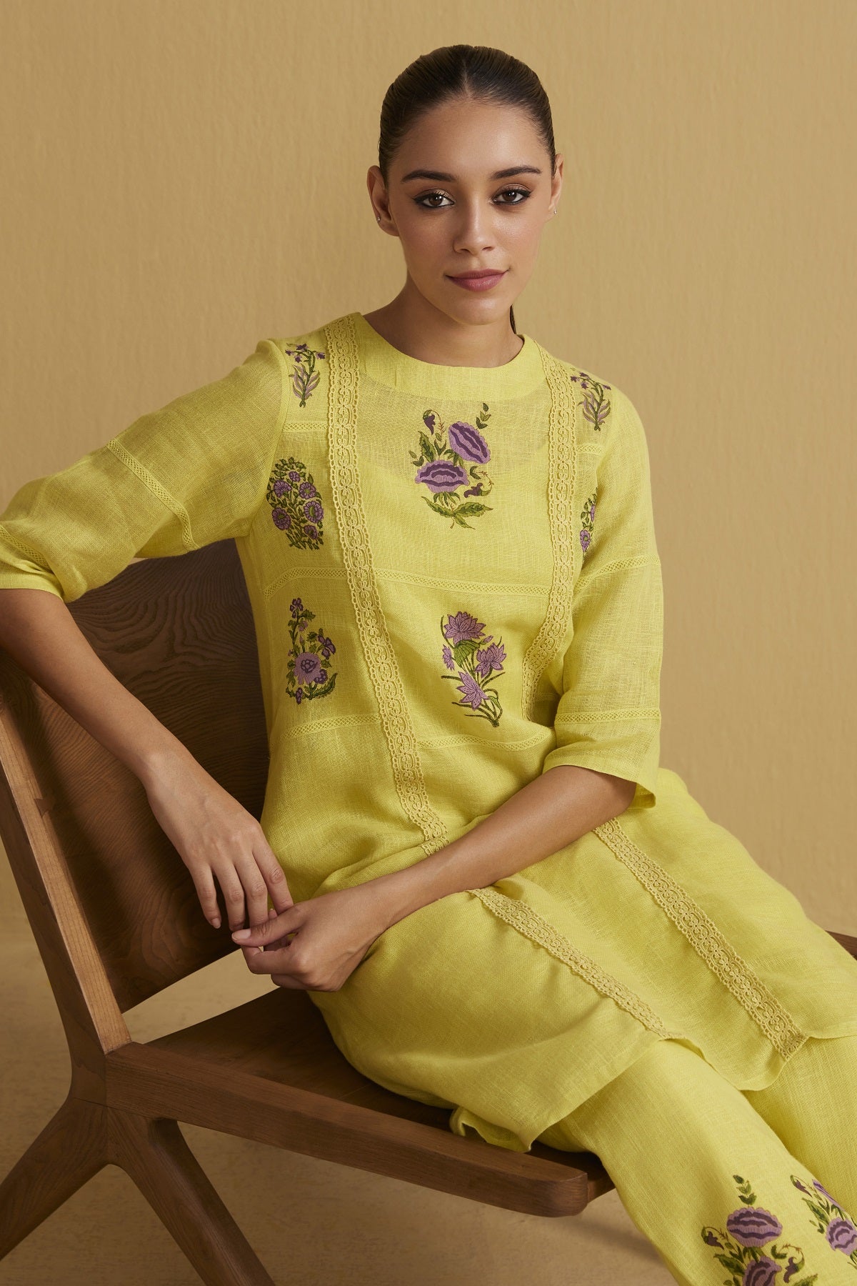 The Mariposa Kurta Set (Upper & Bottom) - Yell With Us