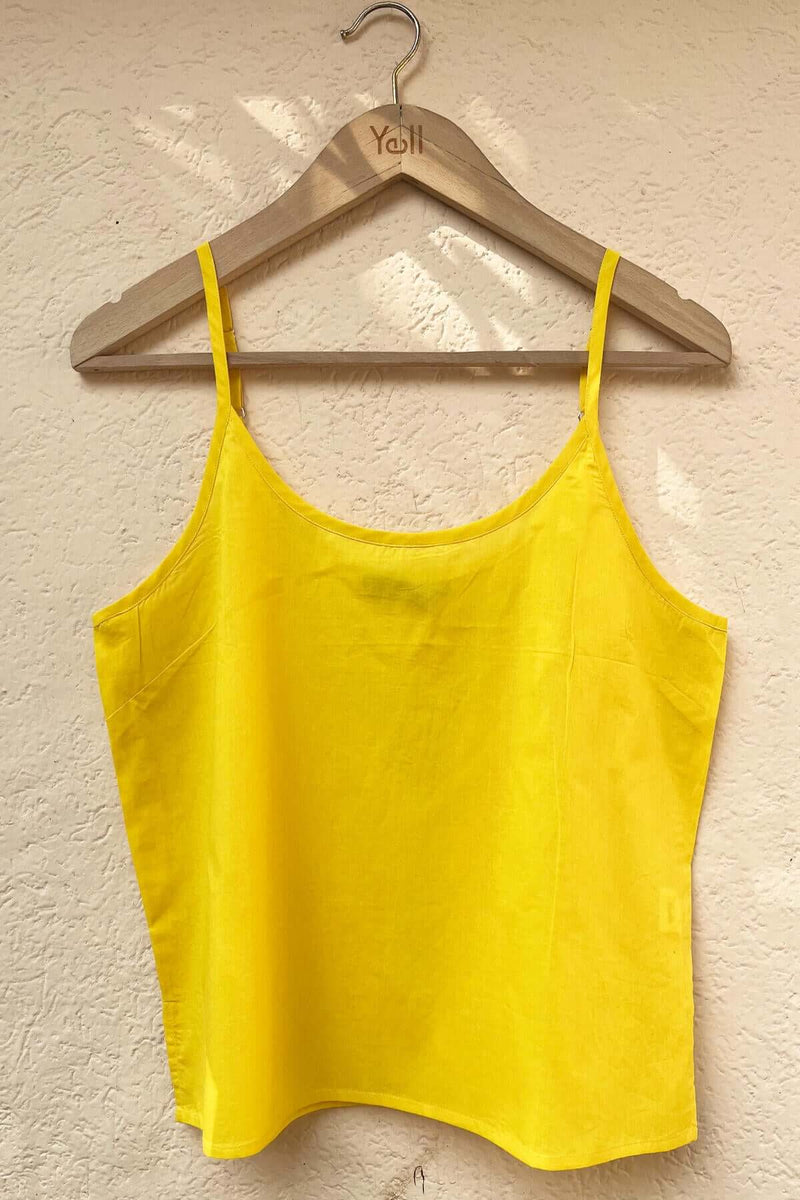 Yellow Spaghetti Inner Top Soft and Comfortable Womens Wear